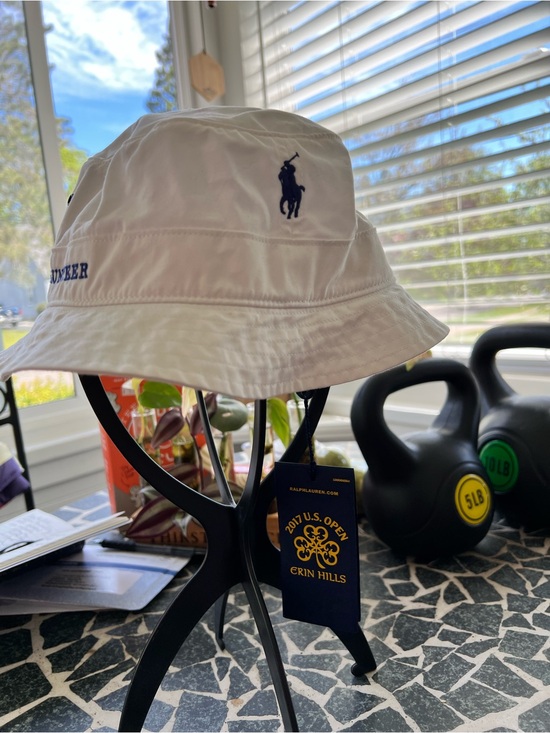 Polo Ralph Lauren Golf white bucket hat volunteer from 2017 US open Erin Hills main image 5